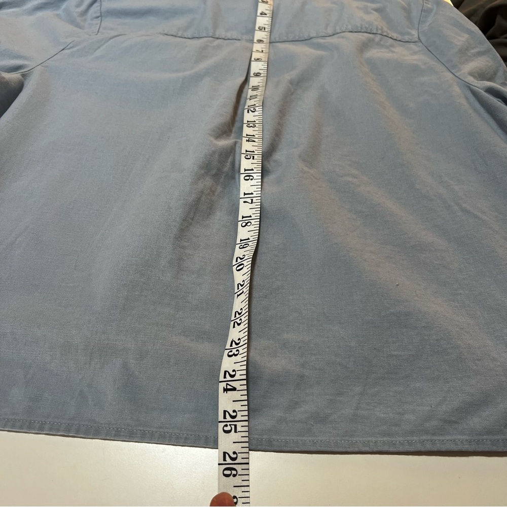 dip brand, size 2x, light blue linen / cotton shirt - Picture 8 of 10